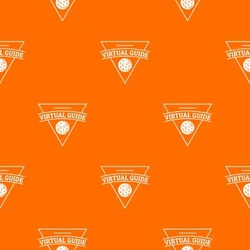 Virtual guide pattern vector orange Stock Illustration