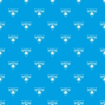 Virtual guide pattern vector seamless blue Stock Illustration