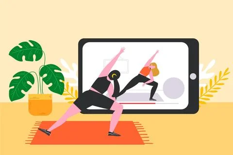 Virtual gym concept Stock Illustration