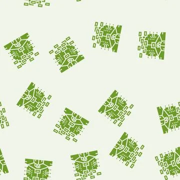 Virtual hacking spaces glyph seamless pattern Stock Illustration