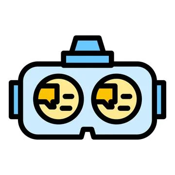 Virtual headset icon vector flat Stock Illustration