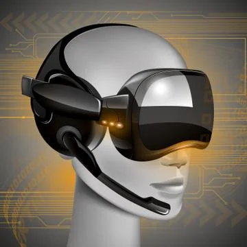 Virtual headset Stock Illustration