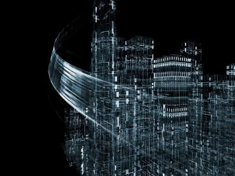 Virtual Highway Stock Illustration