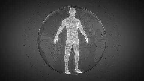 Virtual Human body Stock Footage 125361816