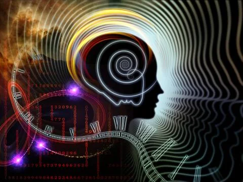 Virtual Human Mind Illustrazione stock