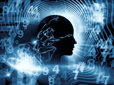 Virtual Human Mind Illustrazione stock