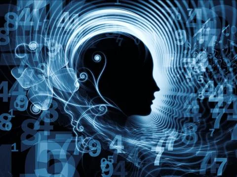 Virtual Human Mind Illustrazione stock
