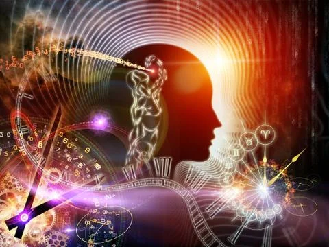 Virtual Human Mind Stock Illustration