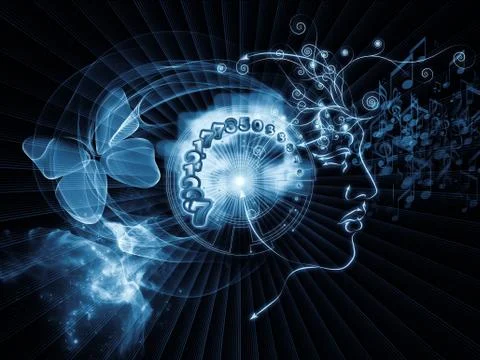 Virtual Human Mind Illustrazione stock