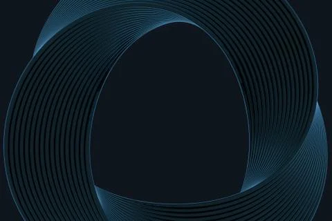 The virtual image of Mobius ring geometric figure, 3d rendering Stock Illustration