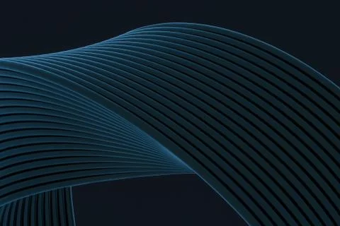 The virtual image of Mobius ring geometric figure, 3d rendering Stock Illustration