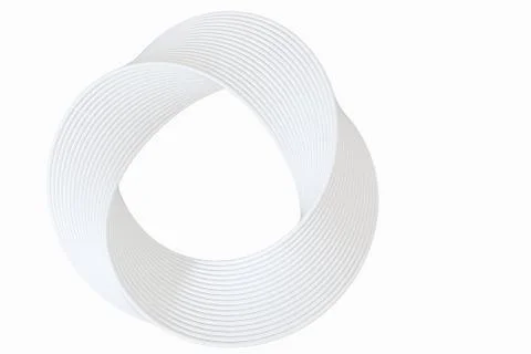 The virtual image of Mobius ring geometric figure, 3d rendering Illustrazione stock