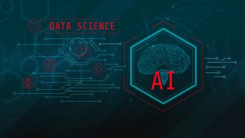 Virtual infographic with digital human brain. イラスト素材