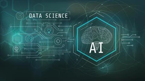 Virtual infographic with digital human brain. イラスト素材