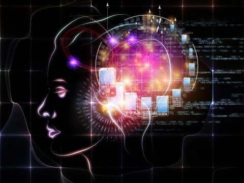 Virtual Intelligence 스톡 일러스트