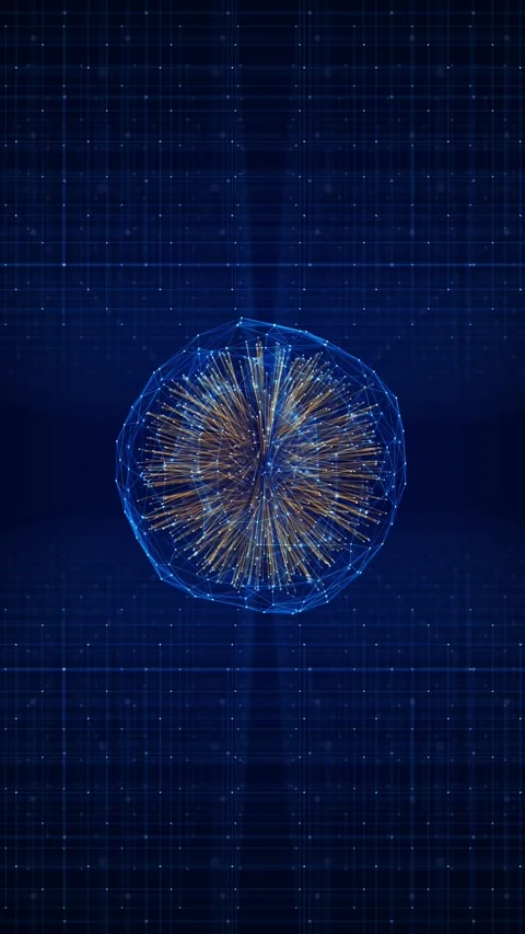 Virtual Interface Advance Hologram Style Hud Circle Glowing Background Video stock 295950731