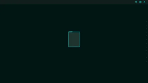 Virtual interface or HUD displaying multiple windows with hacker code running on Stock Footage 123413552