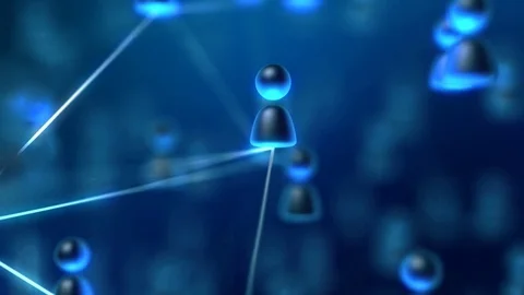 Virtual internet communications and transmissions. Stock Footage 74290136