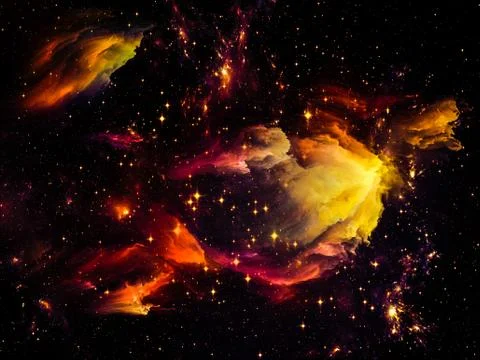Virtual Interstellar Clouds Illustrazione stock