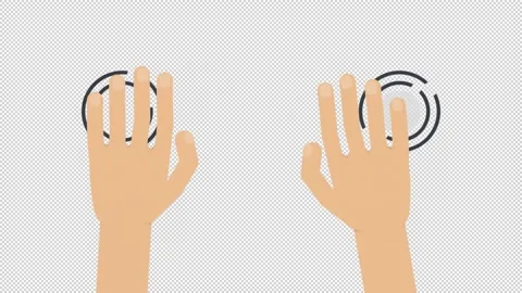 Virtual keyboard. The animation of pressing buttons. Cartoon Stock Footage 136456457