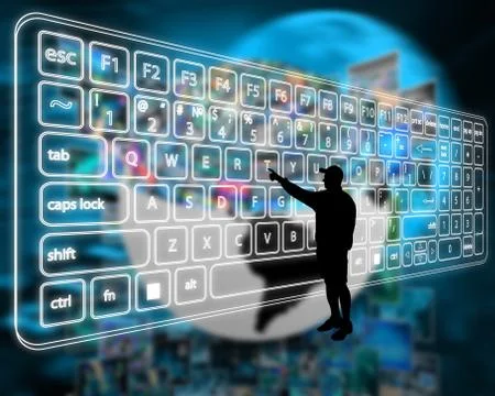 Virtual Keyboard Illustrazione stock