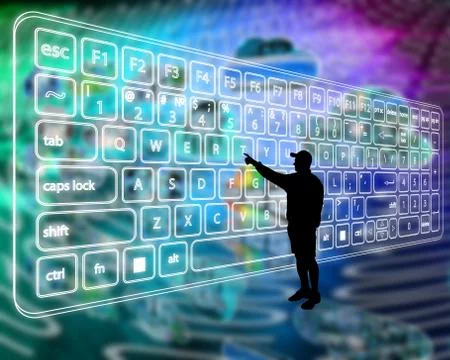 Virtual Keyboard Stock Illustration