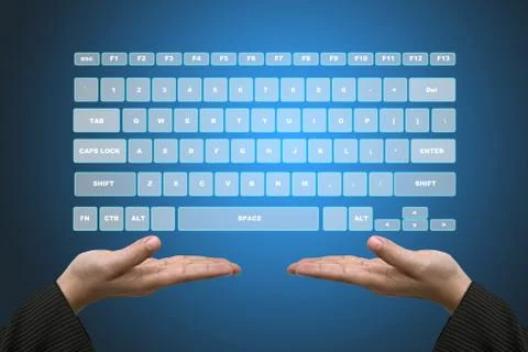 Virtual keyboard interface Stock Photos