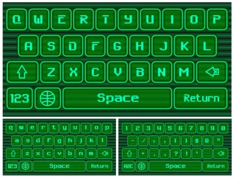 Virtual keyboard for smartphone Stock Illustration