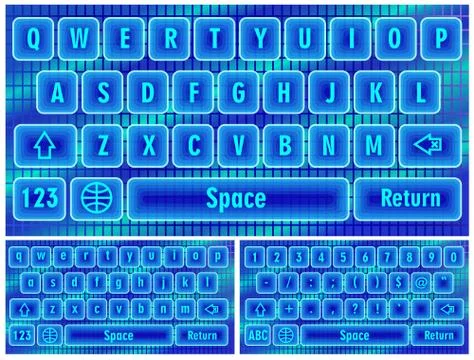 Virtual keyboard for smartphone Stock Illustration