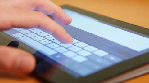 Virtual Keyboard Of a Tablet Touch Screen Видео 18173833