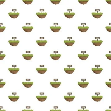 Virtual land plots creating seamless digital real estate pattern Ilustración de archivo