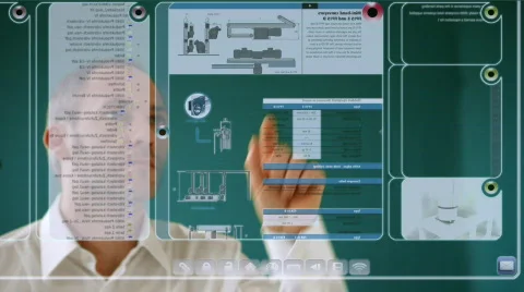 Virtual LCD panel Stock Footage