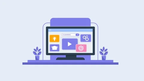 Virtual Learning, Digital Courses, and Online Workshops Stock Footage 297250744