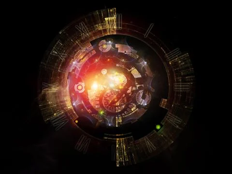 Virtual Life of Clockwork 스톡 일러스트