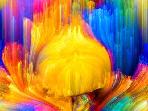 Virtual Life of Color Stock Illustration