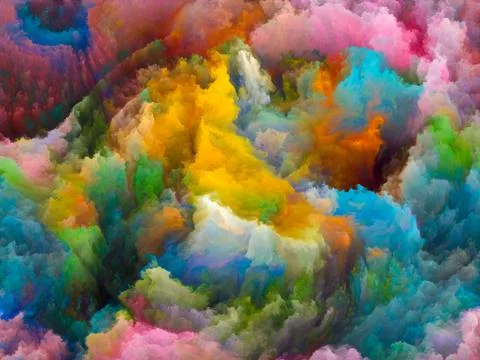 Virtual Life of Color Stock-Illustration