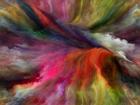 Virtual Life of Color Motion Stock Illustration