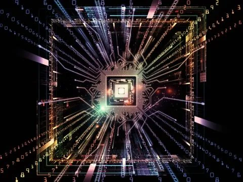 Virtual Life of Computer Stockillustratie