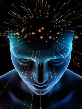 Virtual Life of Consciousness 스톡 일러스트