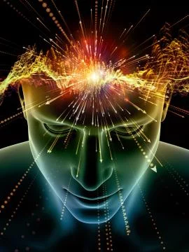 Virtual Life of Consciousness Stock Illustration