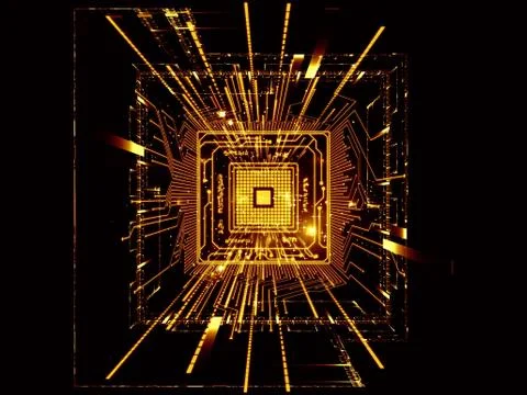 Virtual Life of CPU Illustrazione stock