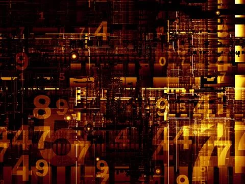 Virtual Life of Digital Network Stock Illustration