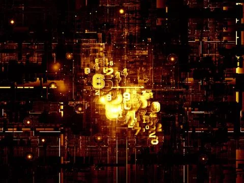 Virtual Life of Digital Network Stock Illustration