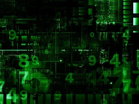 Virtual Life of Digital Network Stock Illustration