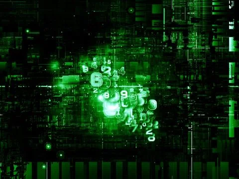 Virtual Life of Digital Network Illustrazione stock