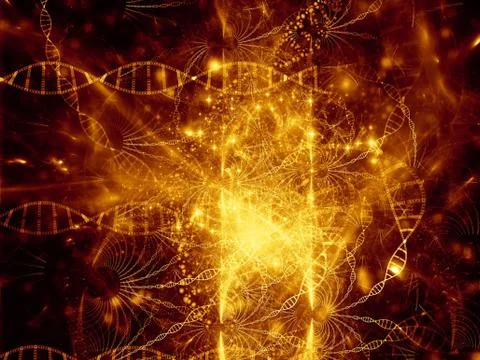 Virtual Life of DNA Stock Illustration