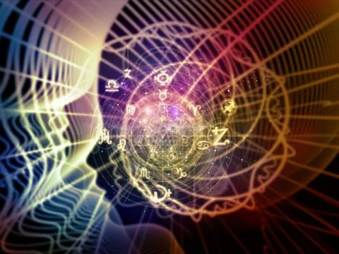 Virtual Life of Inner Geometry Illustrazione stock