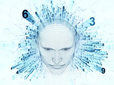 Virtual Life of the Mind Stock Illustration