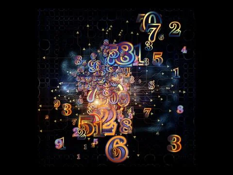 Virtual Life of Numbers Illustrazione stock
