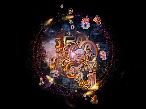 Virtual Life of Numbers Illustrazione stock